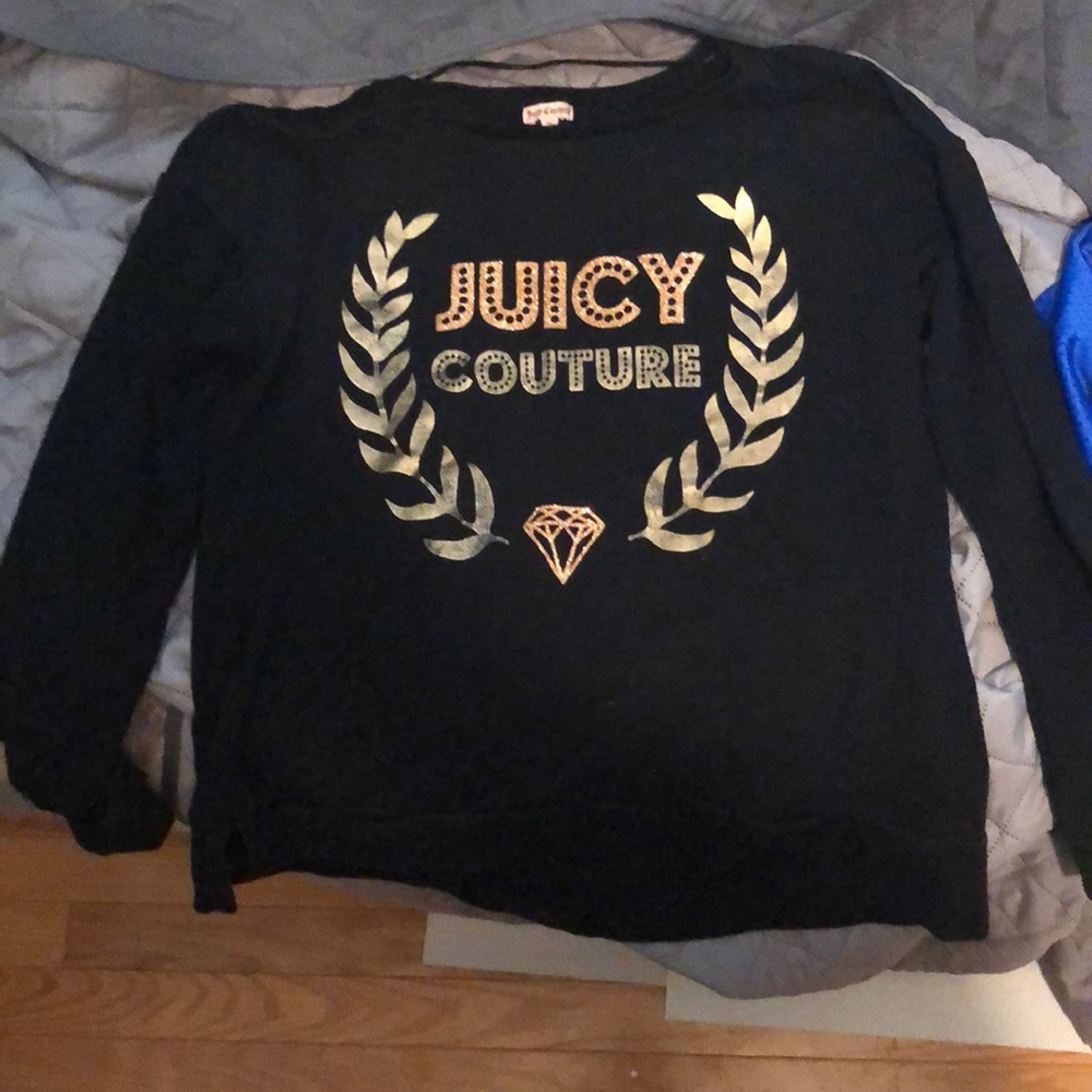 JUICY COUTURE BLACK CREW NECK